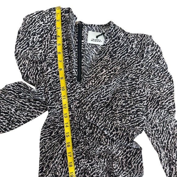 Isabel Marant silk Albini Black and White Patterned Dress NEW - Picture 10 of 11